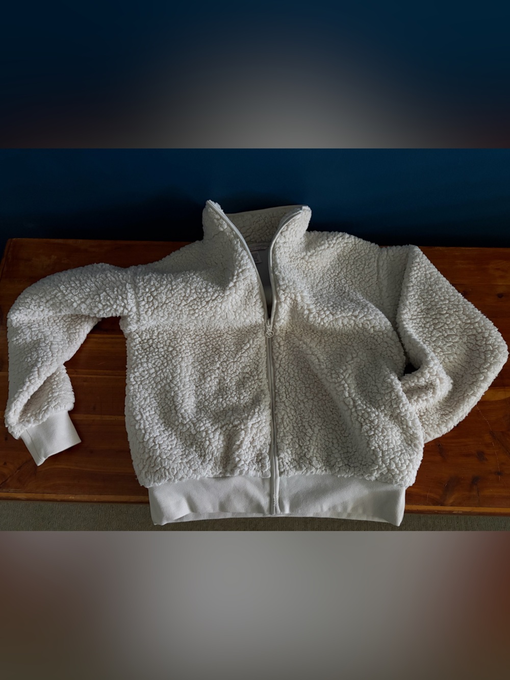 Victoria's Secret Cream Sherpa Jacket with Full Zip